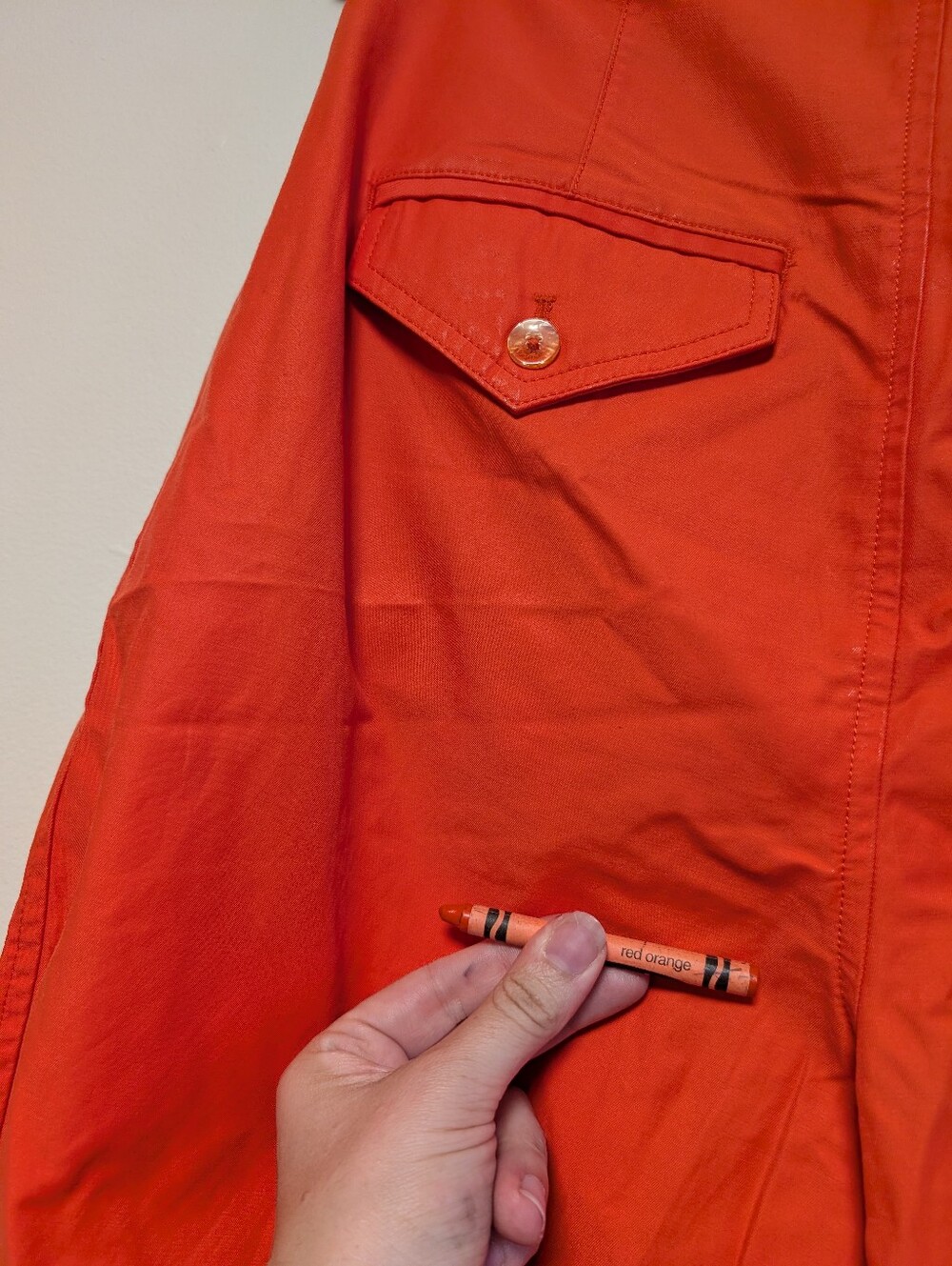 Maeve by Anthropologie Red Orange Wide Leg Utility Pants Size 8 Barrel Crop - Picture 9 of 10
